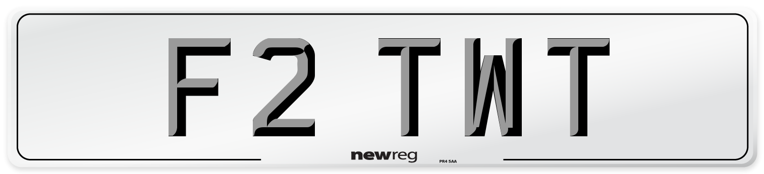 F2 TWT Number Plate from New Reg